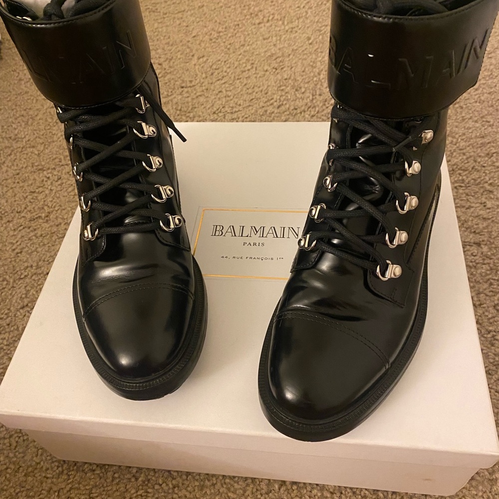 BALMAIN Ranger cartel combat boots with detachable strap
